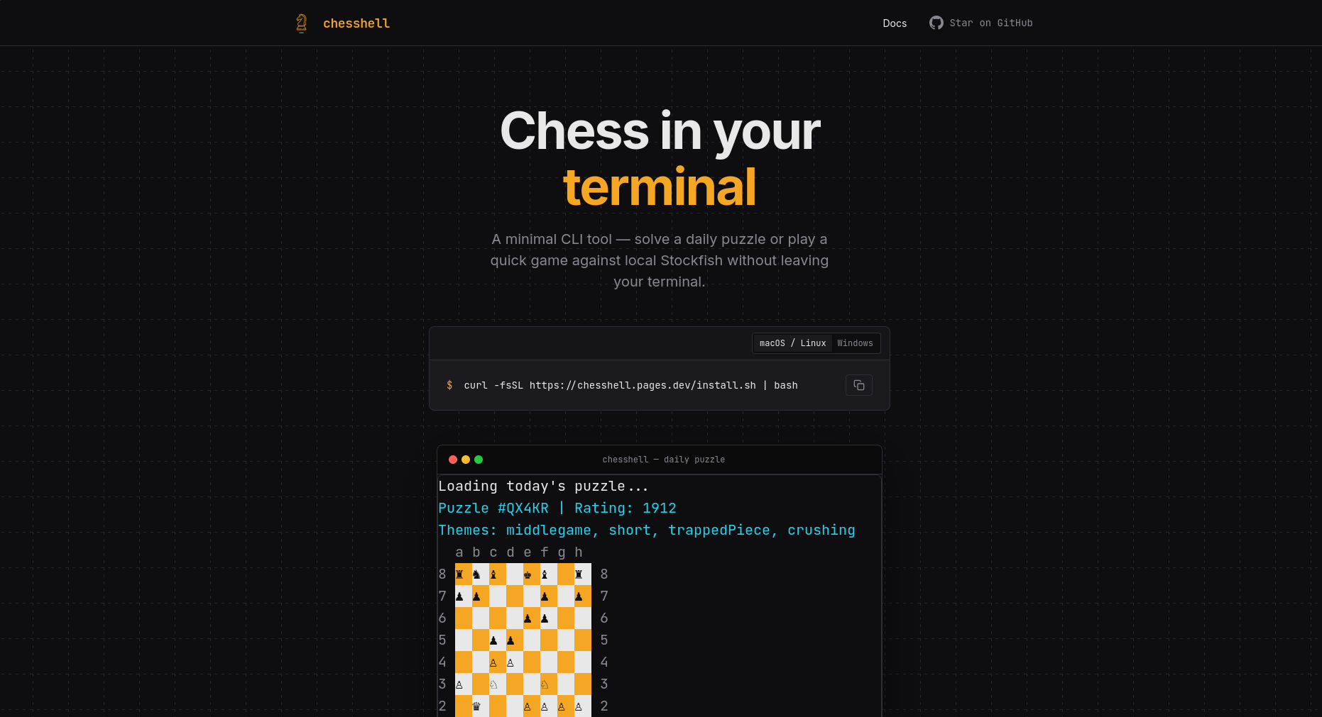 chesshell